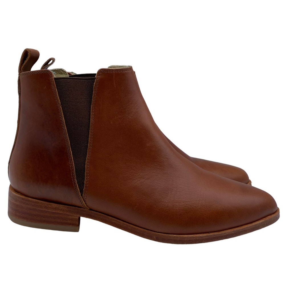 Nisolo Boot Everyday Chelsea All Leather Brandy Brown Ankle Pull On Size 8 - Picture 2 of 13
